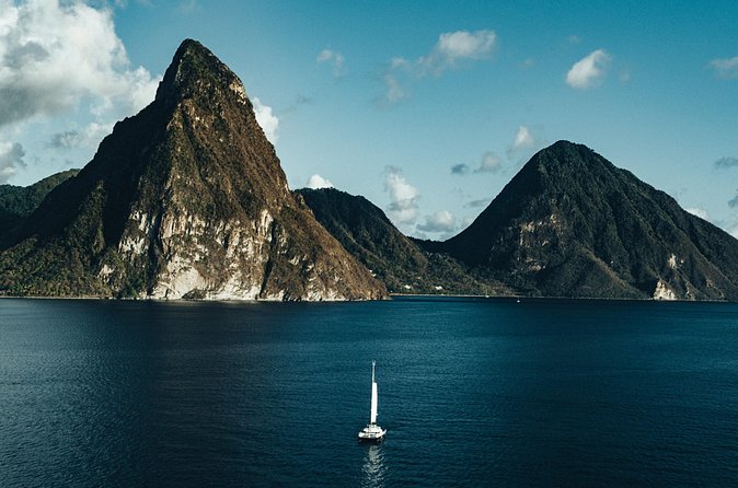 1/2 Day Private Catamaran out of Soufriere - Swimming and snorkeling along the coast