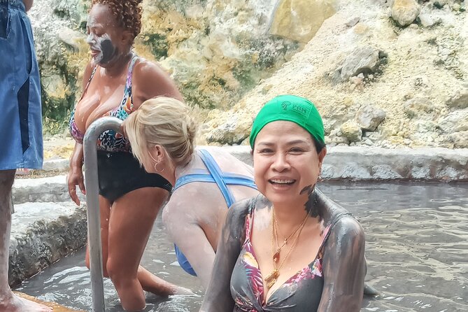 All Inclusive Tour Sulfur Mud Bath, waterfall,Beach & lunch break - The Pitons and Photo Opportunities