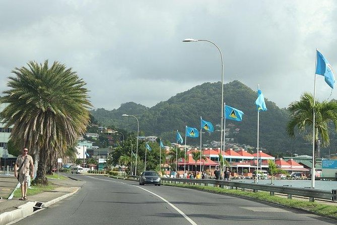 Cruise Ship - On Island for a Day Excursion - Leaving Castries Harbour for the island’s south