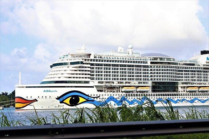 Cruise Ship - On Island for a Day Excursion - Diamond Falls Botanical Gardens and its waterfall