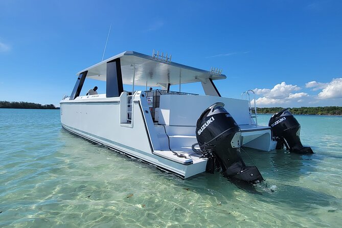 Half Day Private Power Cat Charter - Leaving Rodney Bay Marina and passing Pigeon Island