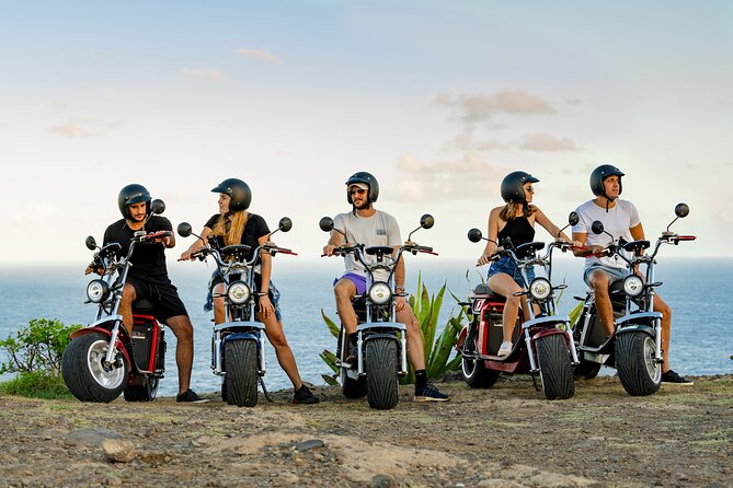 iRide Caribbean 50cc Scooter Rental - Learning the Big-Wheel Scooter in the Parking Area