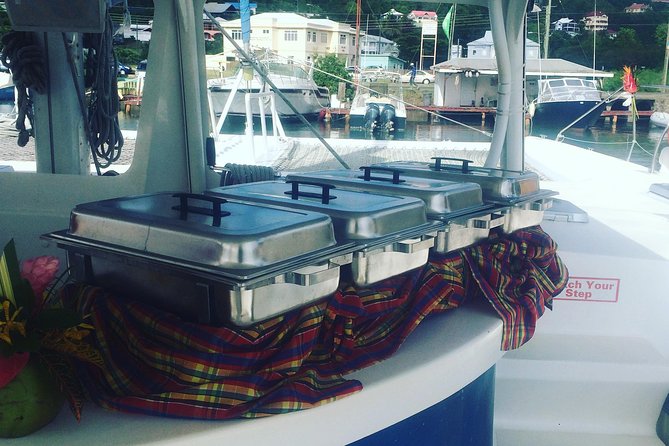 Private 3-Hour Catamaran Sunset Cruise from Soufriere for Up to 15 Guests - The crew and the Captain/DJ