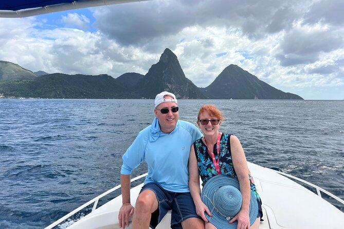 Private Boat Charter St. Lucia, boat tour to Soufriere. Full day - Optional Sulphur Springs and mud baths