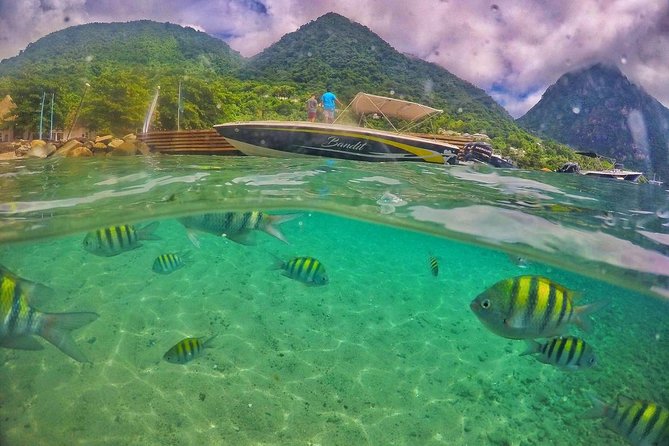 Private Custom Coastal Cruise St. Lucia Half Day - The Pitons and Sugar Beach from the water