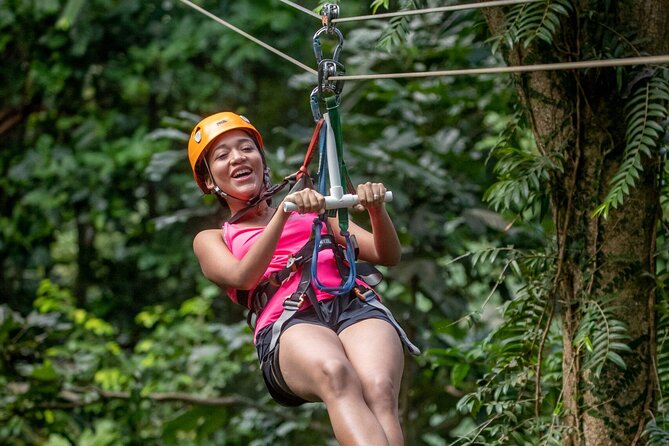 St. Lucia 3 in 1 Combo: Aerial Tram, Rainforest Trail & Zipline - Taking the aerial tram into the treetops