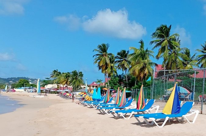 St. Lucia Beach Day with Paradise Beach Comforts & Transportation - Shared Shuttle or Private Feel?