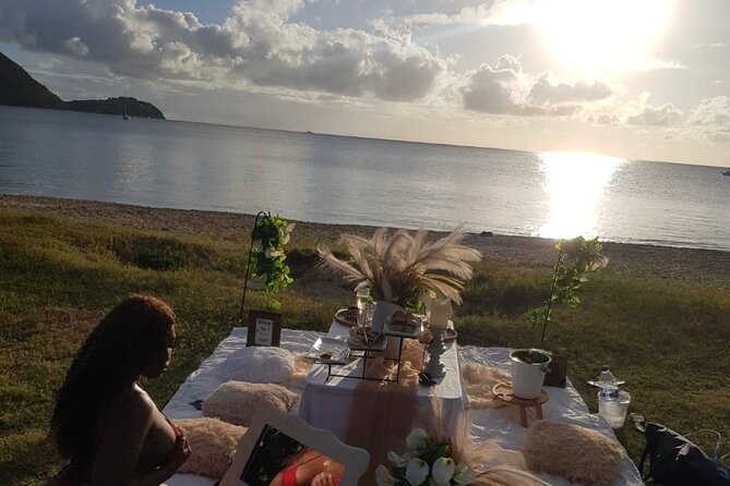 St Lucia Beachfront Sunset Picnics - Location, transport, and meeting details