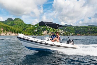 St. Lucia Speedboat and Power Snorkel From Castries