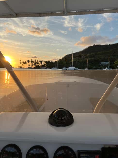St. Lucia: Sunset Cruise, best way to end a day in paradise - Leaving Rodney Bay as the day cools